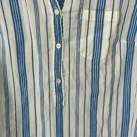 JCrew stripe button  down shirt, blue and white - Picture 4 of 9